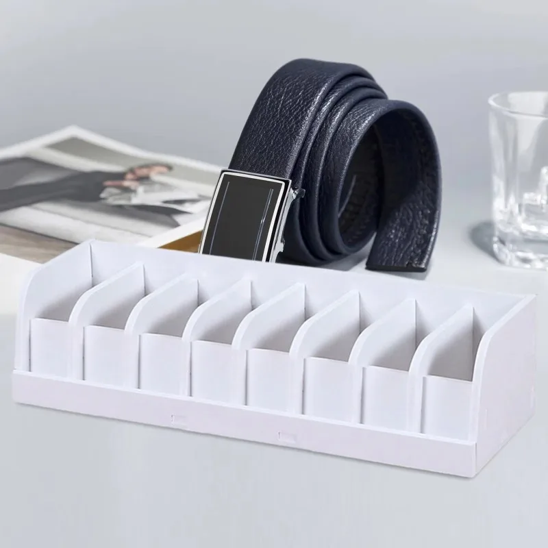Men'S Accessories Organizer For Wardrobe - Riemorganizerdoos 6/8/10 vakjes riemrek houten voor