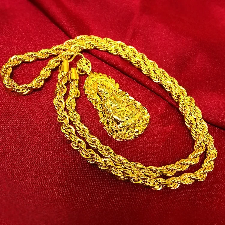Men Accessories Look - Heren AU999 24K echt gouden ketting