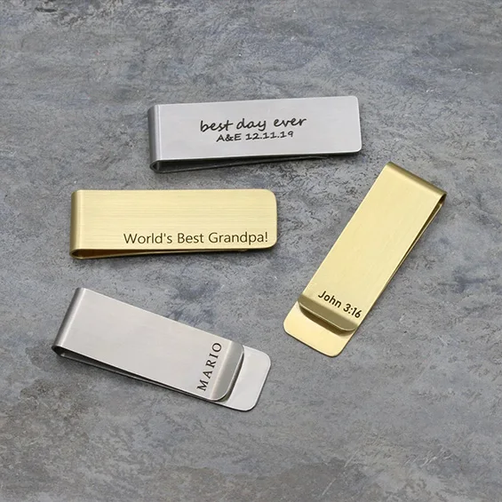 Money Clip Slim - Gepersonaliseerde Geldclip voor Heren met Gravure,
