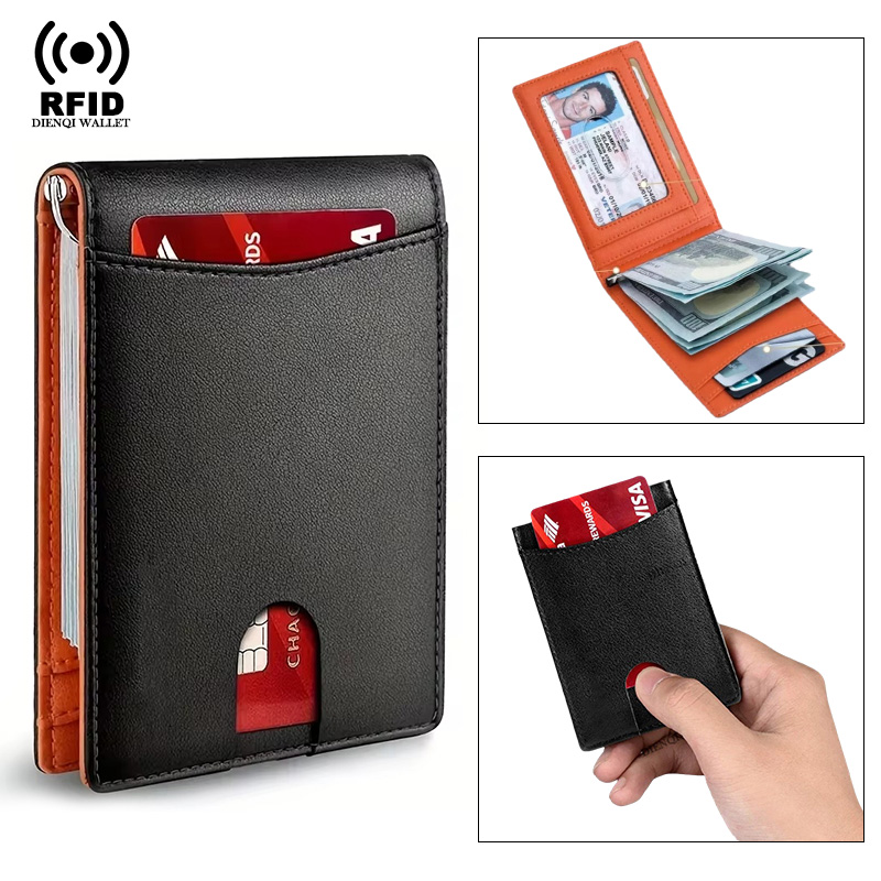 Money Clip Slim - Visitekaarthouders Creditcardhouder Leer Ultradunne slimme portemonnee