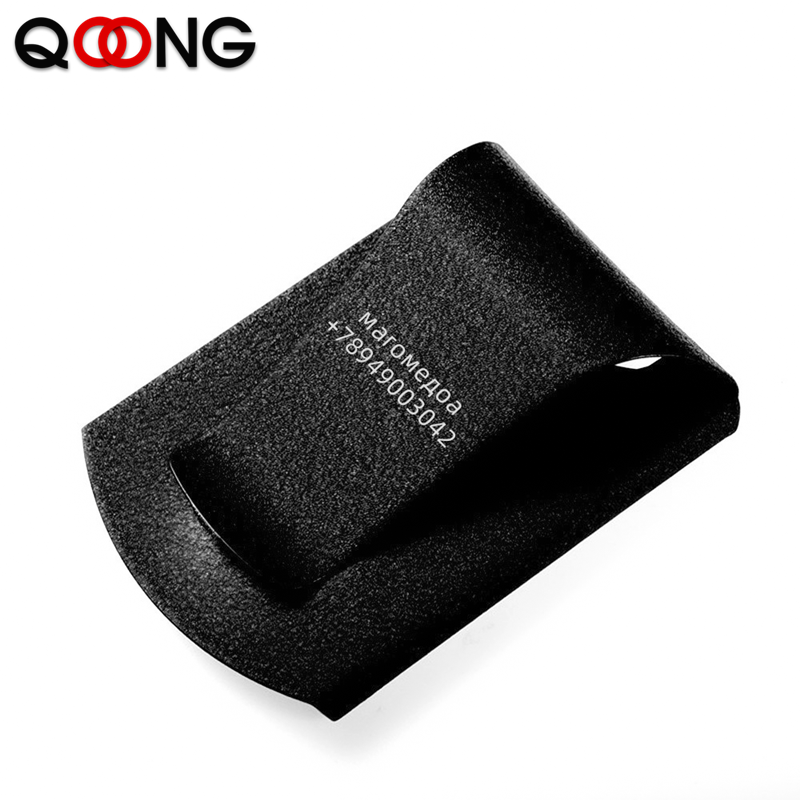 Money Clip Slim - QOONG Aangepaste belettering roestvrij staal 3-kleuren