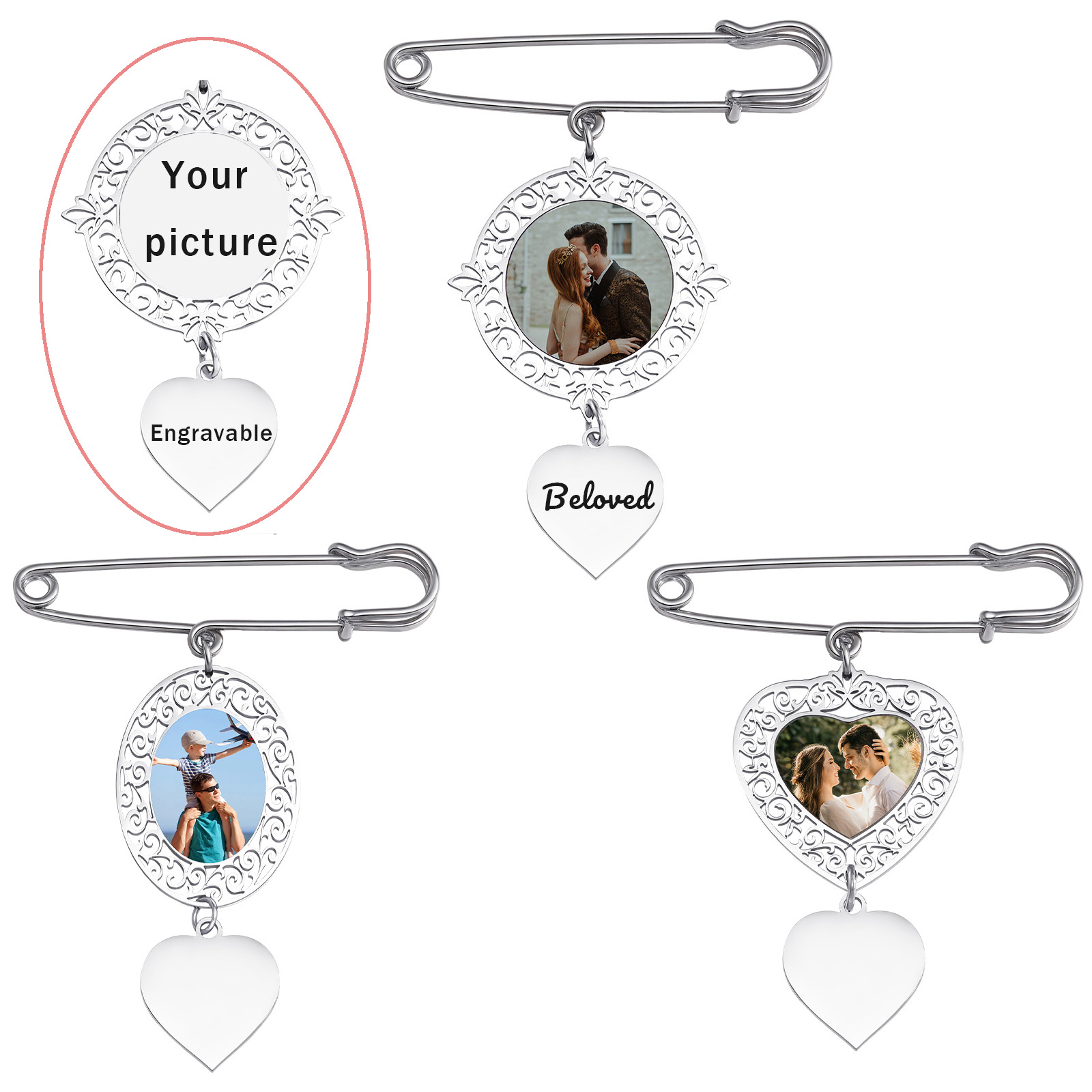 Men Accessories Photos - Aangepaste foto badge broches pin DIY