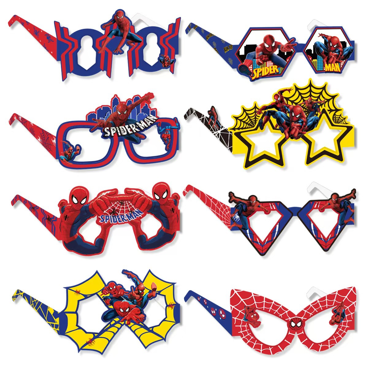Men Accessories Photos - 8PCS Spider-Man Papier Milieuvriendelijke Bril Cosplay