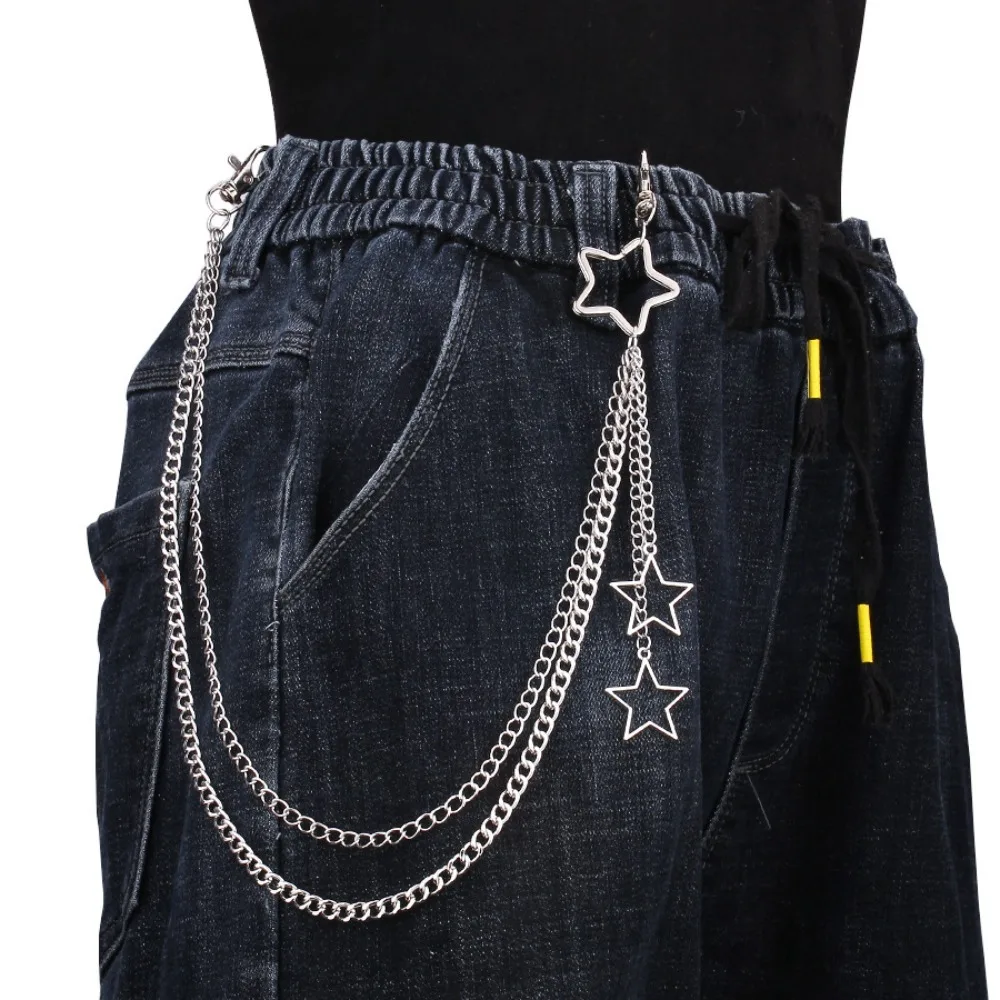 Men'S Accessories Chain - Charm Zilver Kleur Rvs Holle Ster