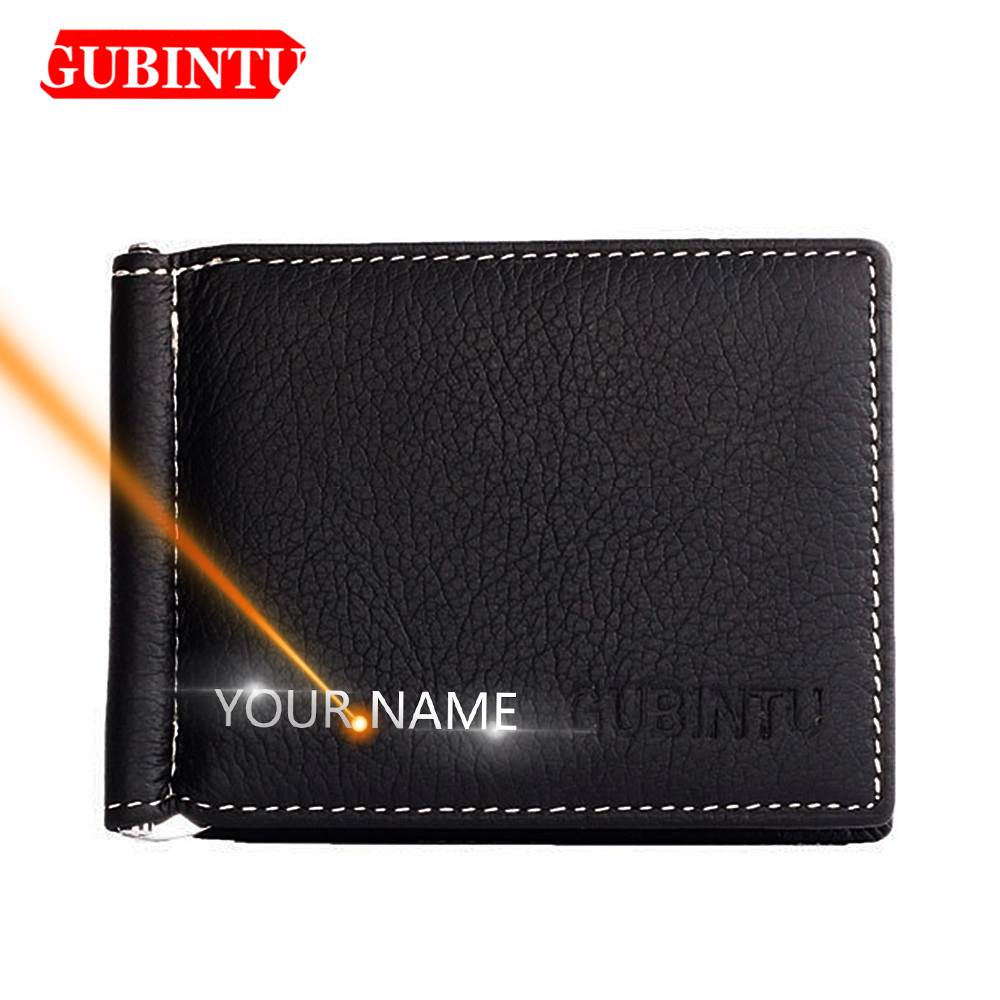 Money Clip Slim - Naam Graveren Geldclip Mini Portefeuilles Echt