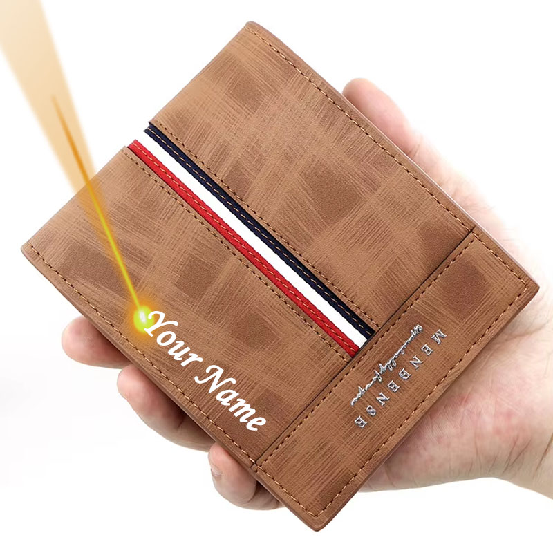 Coin Holder Men - Slanke kaarthouder mannelijke portemonnees aangepaste naam