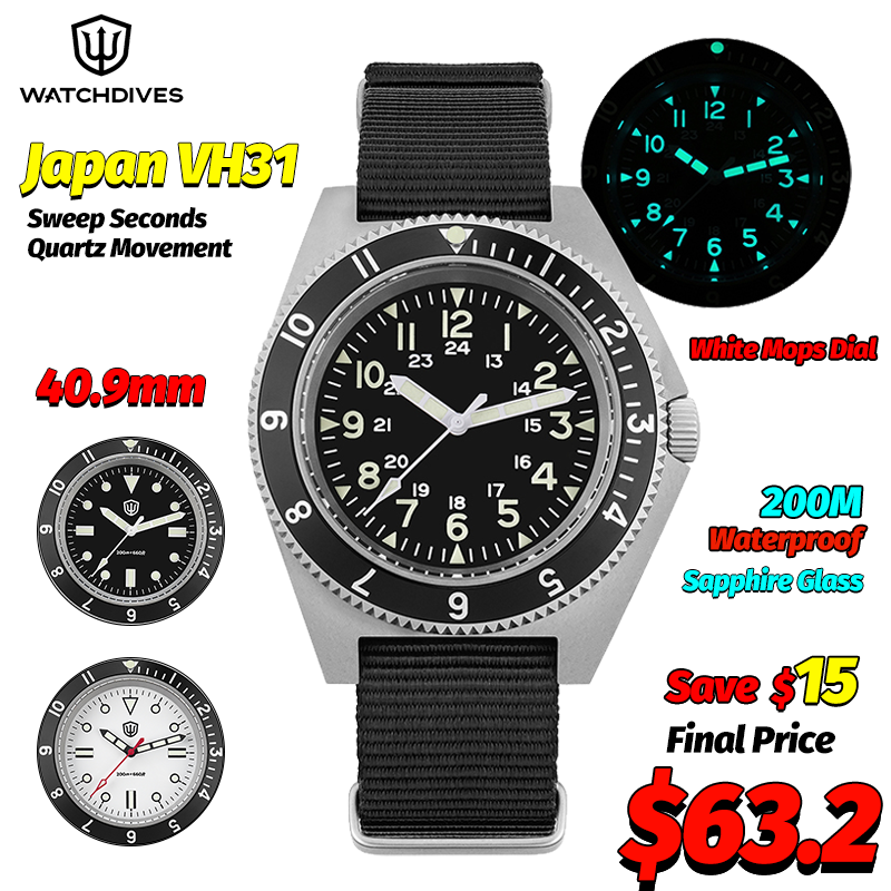 Men'S Accessories And Jewelry - Watchdives WD1972 Quartz Horloge Saffier Lichtgevende