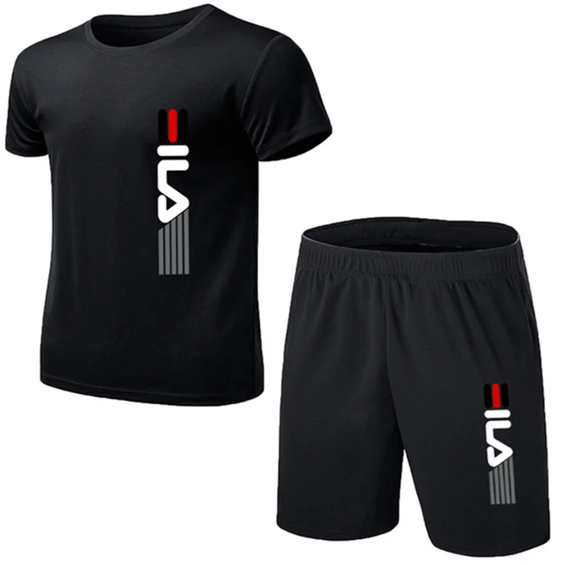 Men'S Accessories Pouch - Zomer herenmode eenvoudige fitness tweedelige oversized