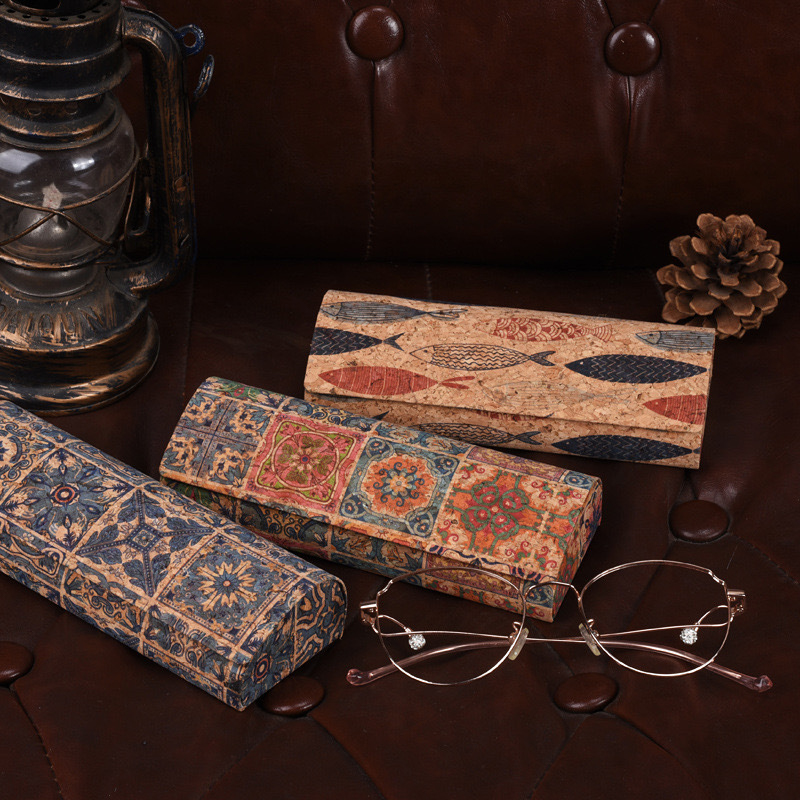 Men Accessories Look - Brillenkoker van natuurlijk kurk, harde schaal,