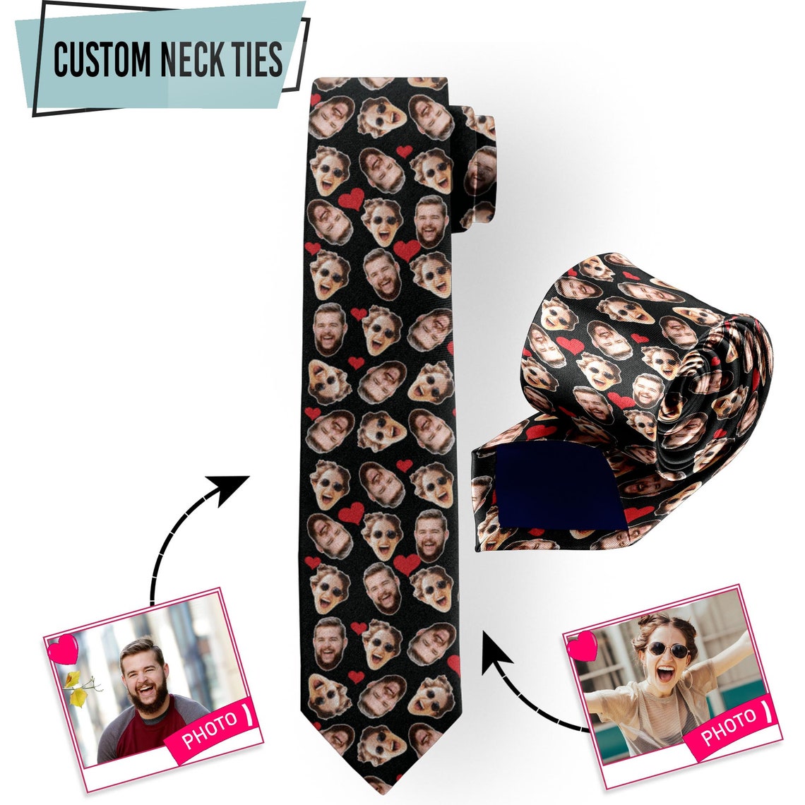 Men Accessories Photos - Personaliseer Uw Foto Tie Gezicht Dier