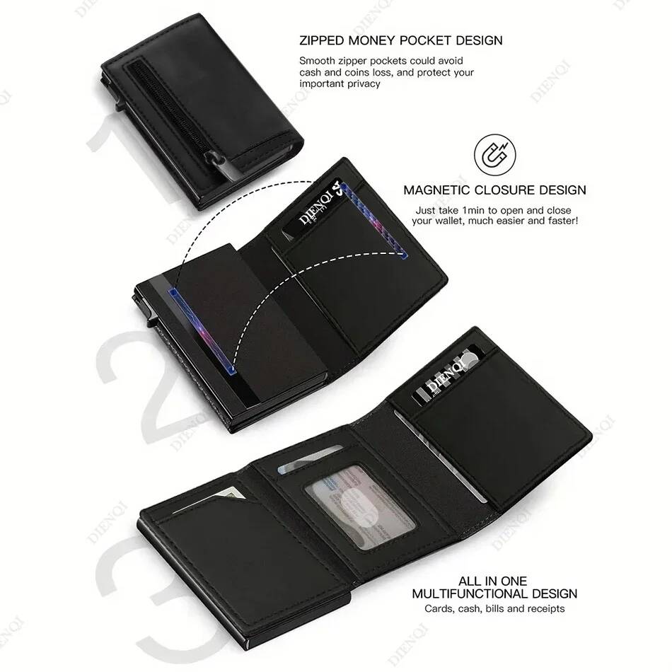 OUIO Rfid Creditcardhouder Por - Coin Holder Men recensie en prijs