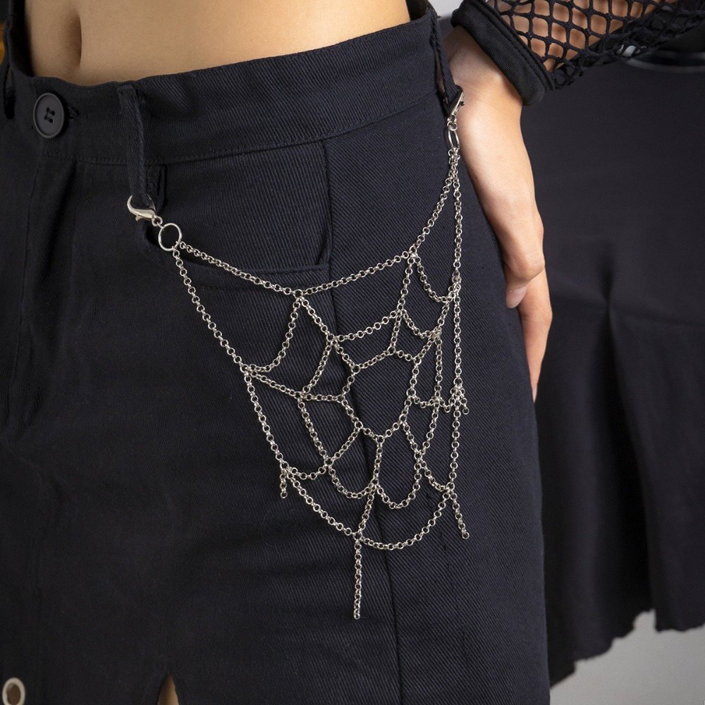 Gothic Punk Zilver Kleur Spinn - Men'S Accessories Chain recensie en prijs