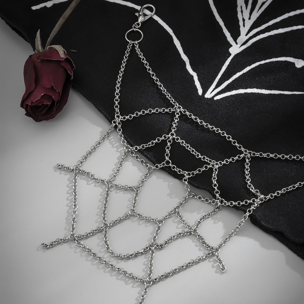 Gothic Punk Zilver Kleur Spinn - Men'S Accessories Chain recensie en prijs