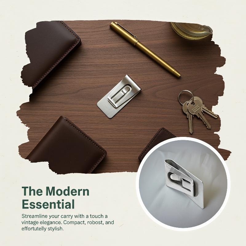 Slanke roestvrijstalen geldcli - Money Clip Slim recensie en prijs
