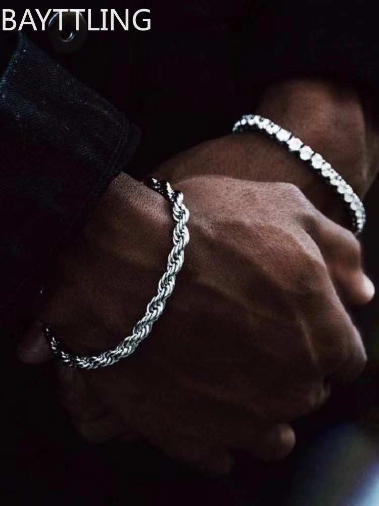 Hiphop Rock 925 sterling zilve - Men Accessories Chain And Bracelet recensie en prijs