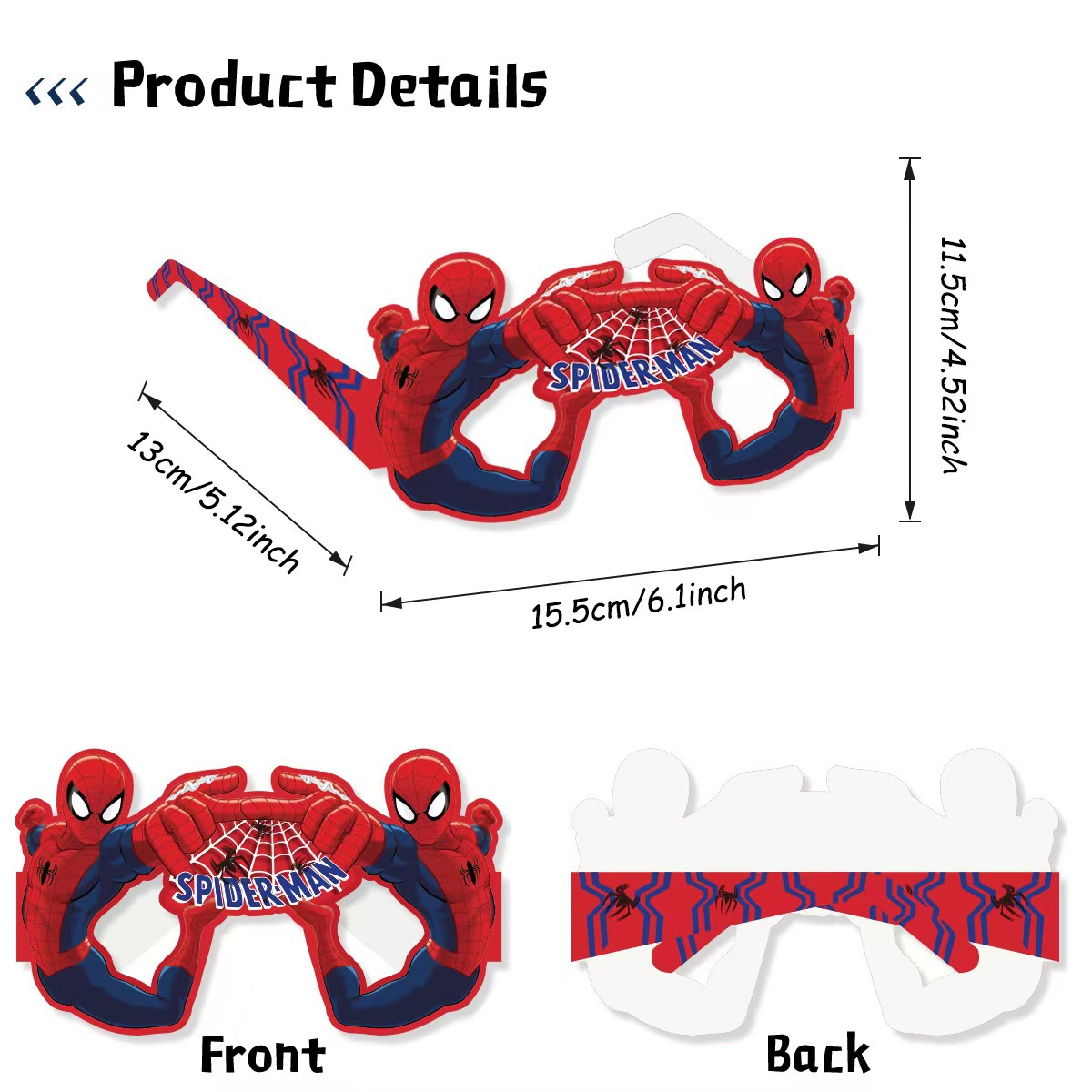 8PCS Spider-Man Papier Milieuv - Men Accessories Photos recensie en prijs
