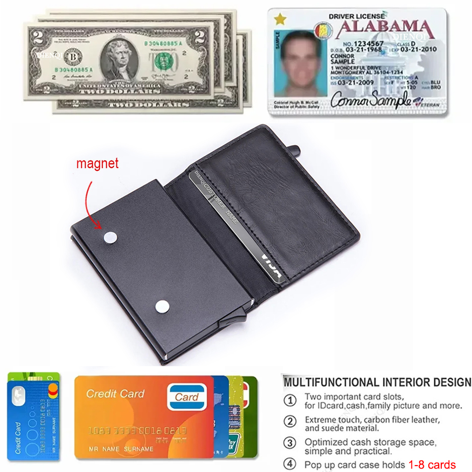 RFID-blokkerende kaartportemon - Coin Holder Men recensie en prijs