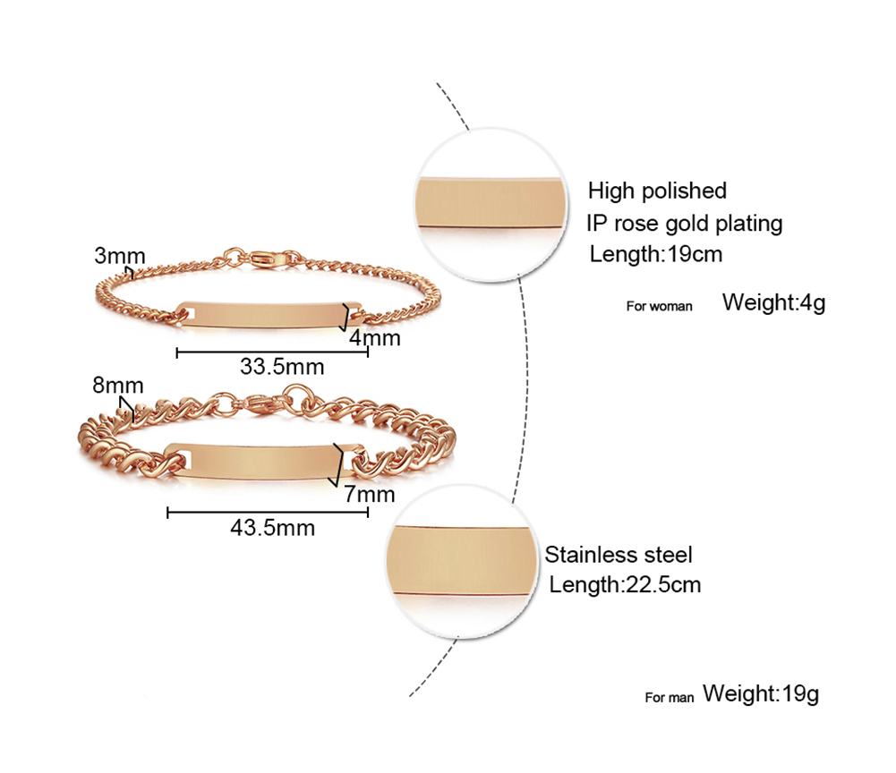 Plaat Id Tag Bar Armband Cubaa - Men Accessories Chain And Bracelet recensie en prijs