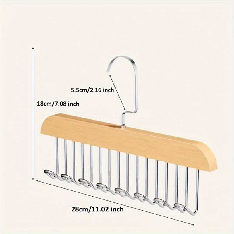 8-haaks houten riemrek opslagh - Men'S Accessories Organizer For Wardrobe recensie en prijs