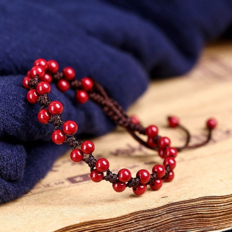 Aangepaste Natuurlijke Rode Ci - Bracelet Beaded Men recensie en prijs