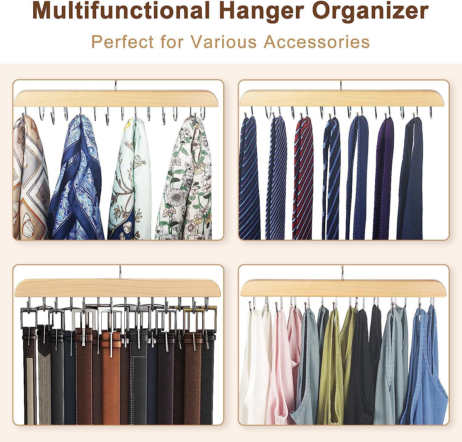 Houten Riemrek Vrouwen Opslag  - Men'S Accessories Organizer For Wardrobe recensie en prijs